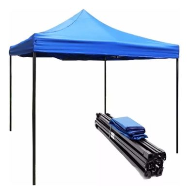 Gazebo Plegable C/toldo Super Reforzado 3×3 Mts Azul