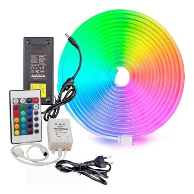 Tira Led Neon Flexible Rgb Multicolor + Control