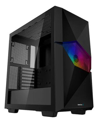 Gabinete Gamer Deepcool Cyclops Con Vidrio Templado Color Negro