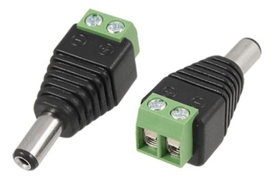 Conector Jack Macho X2 Para Camaras De Vigilancia Cctv