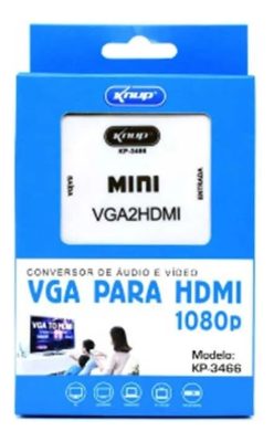 Cable Adaptador Vga A Hdmi Con Audio Knup – Sertel Shop