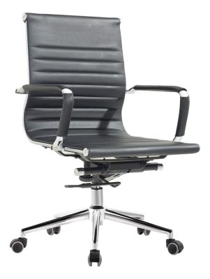 Silla De Oficina Eames Ea117 Cuerina Negra