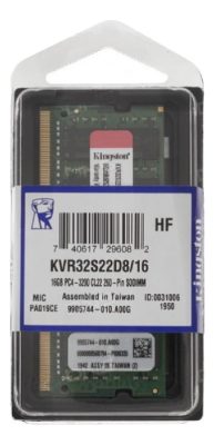 Memoria Kingston Ddr4 16gb 3200mhz Sodimm